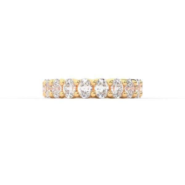 Eternal oval shape eternity ring, yellow gold, 2.5-5.1 Ct. TW