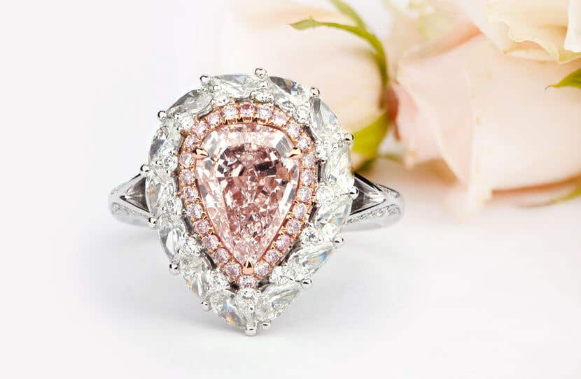 fancy pink diamond ring